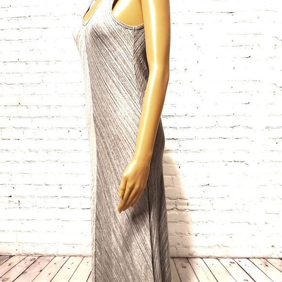 NWT Stunning Adrienne Vittadini Grey Maxi Dress - Picture 5 of 7